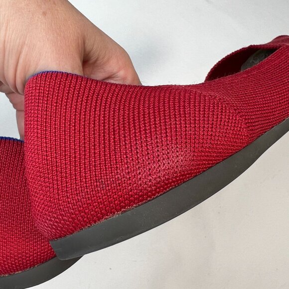 Rothys The Point Flats Ballet Slip On Woven Casual Shoe Red 10 Comfort Slip Ons - Picture 13 of 16